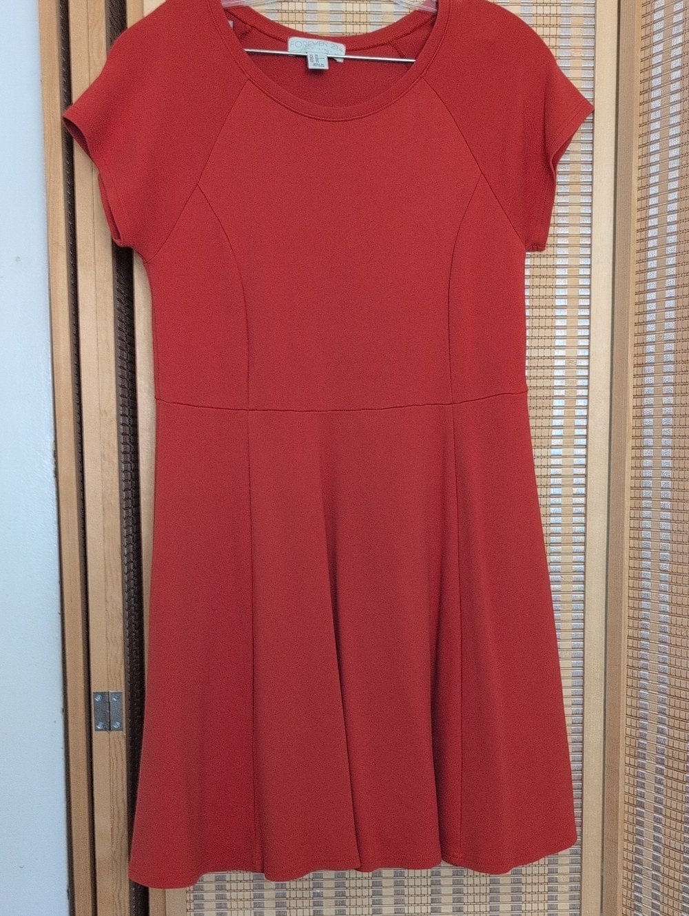 Forever 21 Plus - Coral Scoop Neck Mini Dress